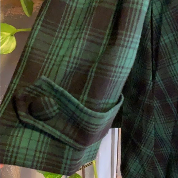 Chicwish green plaid swing jacket with large bow - Picture 4 of 15
